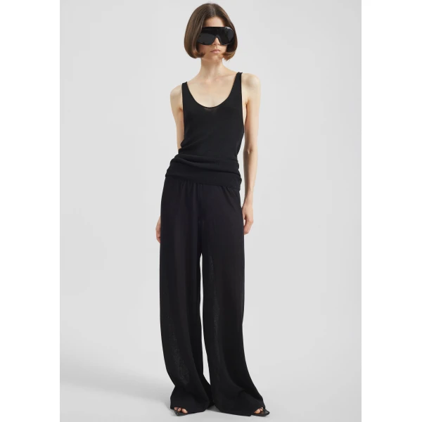 The Frankie Shop Rivo Knit Tank Top – Black, view 5