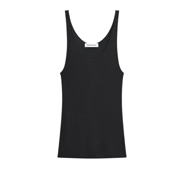 The Frankie Shop Rivo Knit Tank Top - Black - Oversized Minimalist Tops in Black - Shop at Coveti