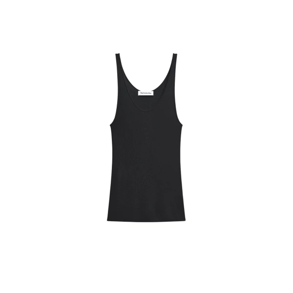 The Frankie Shop Rivo Knit Tank Top - Black - Oversized Minimalist Tops in Black - Shop at Coveti