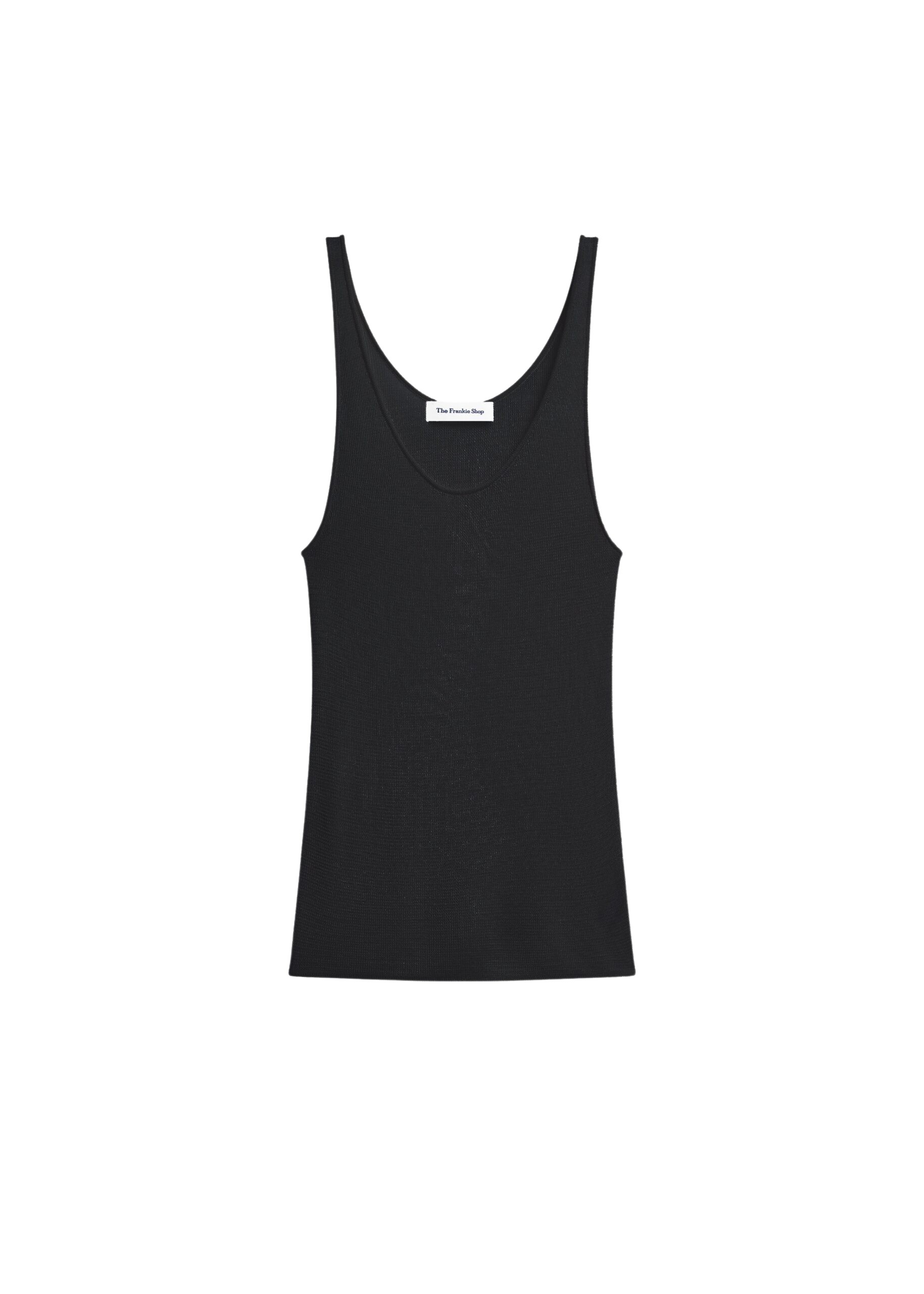 The Frankie Shop Rivo Knit Tank Top – Black