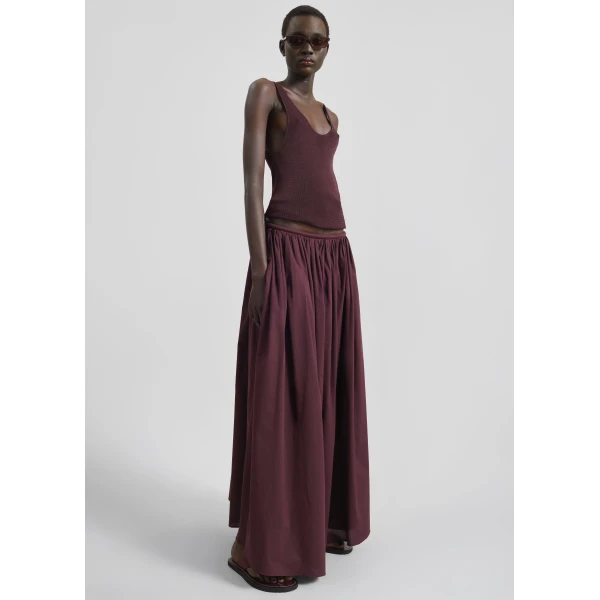 The Frankie Shop Rivo Knit Tank Top – Burgundy, view 5