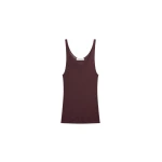 The Frankie Shop Rivo Knit Tank Top - Burgundy - Oversized Minimalist Tops in Red - Shop at Coveti