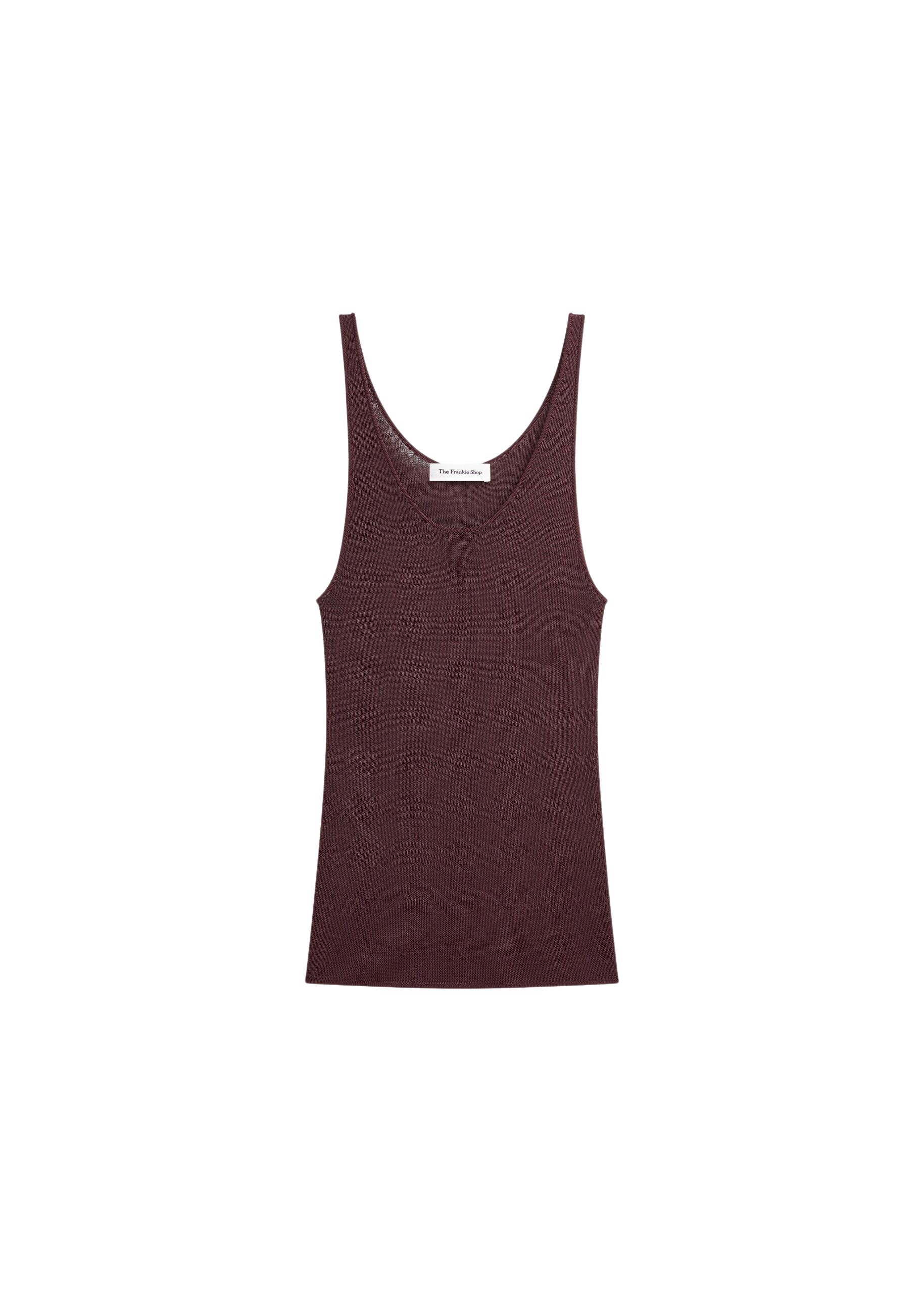 The Frankie Shop Rivo Knit Tank Top – Burgundy