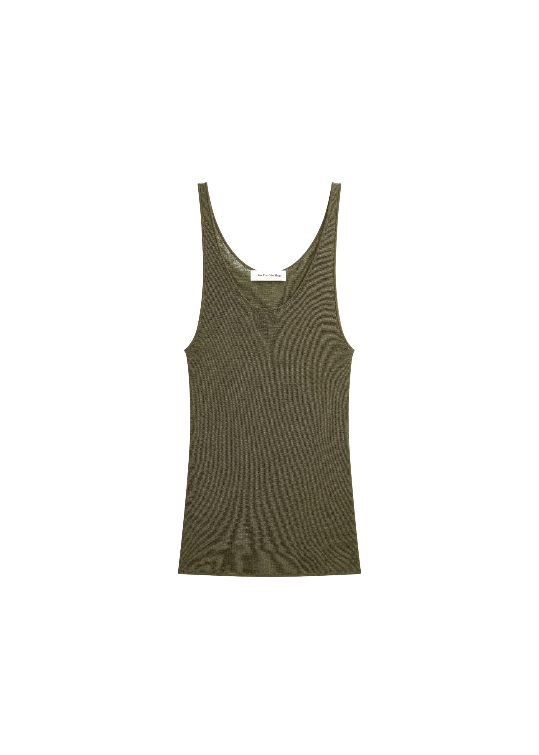 The Frankie Shop Rivo Knit Tank Top – Khaki