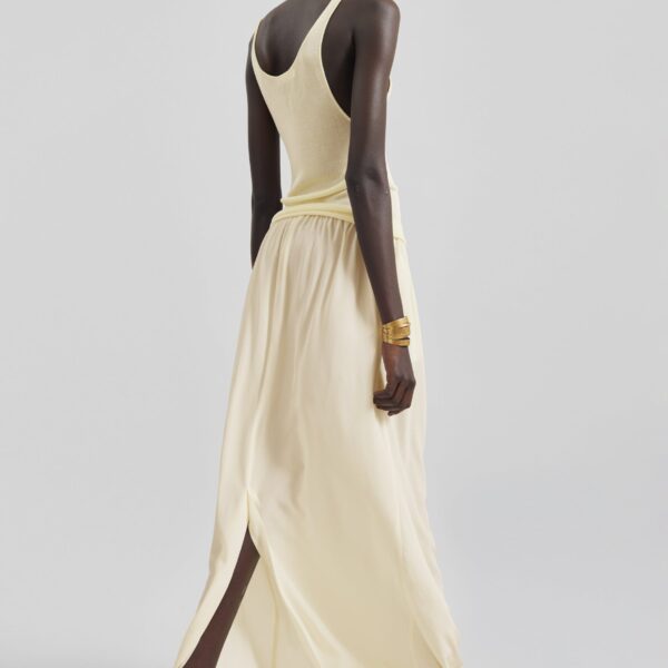 The Frankie Shop Rivo Knit Tank Top - Pale Yellow - Oversized Minimalist Tops in Yellow - Shop at Coveti