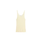 The Frankie Shop Rivo Knit Tank Top - Pale Yellow - Oversized Minimalist Tops in Yellow - Shop at Coveti