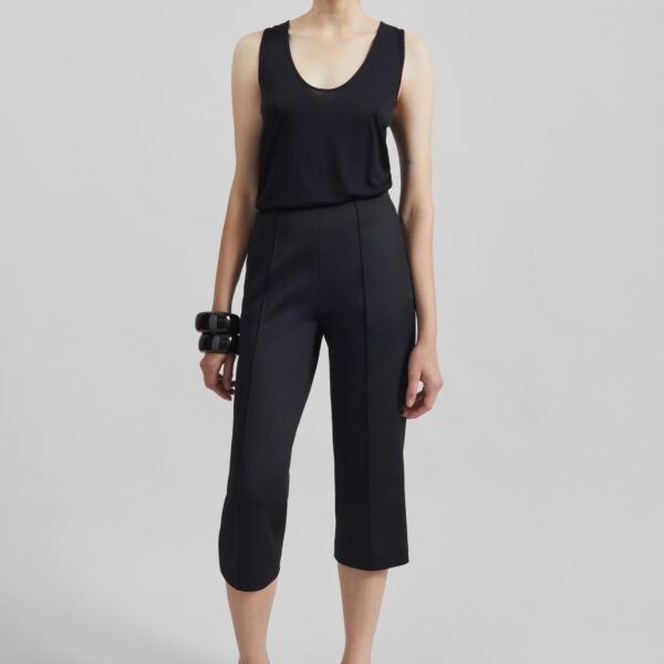The Frankie Shop Rivoli Capri Pants - Black - Oversized Minimalist Pants in Black - Shop at Coveti