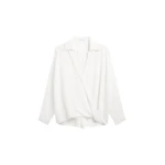 The Frankie Shop Roseau Blouse - White - Oversized Minimalist Tops in White - Shop at Coveti