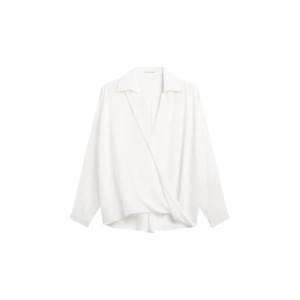 The Frankie Shop Roseau Blouse - White - Oversized Minimalist Tops in White - Shop at Coveti