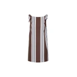The Frankie Shop Rosie Mini Dress - Choc Stripe - Oversized Minimalist Dresses in Multicolour - Shop at Coveti