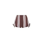 The Frankie Shop Rosie Shorts - Choc Stripe - Oversized Minimalist Shorts in Multicolour - Shop at Coveti