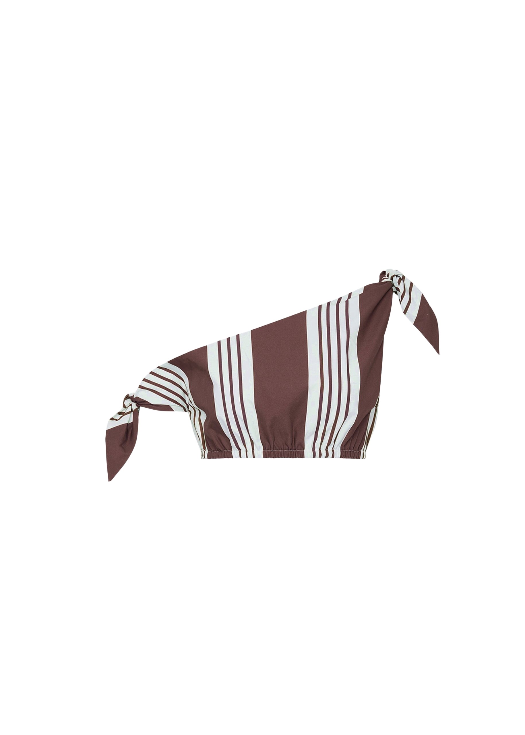 The Frankie Shop Rosie Tie Top – Choc Stripe