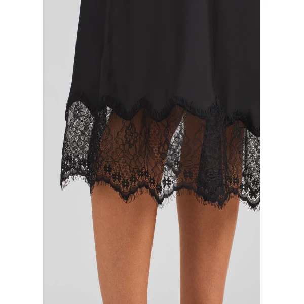 The Frankie Shop Rosyth Lace Midi Skirt – Black, view 4