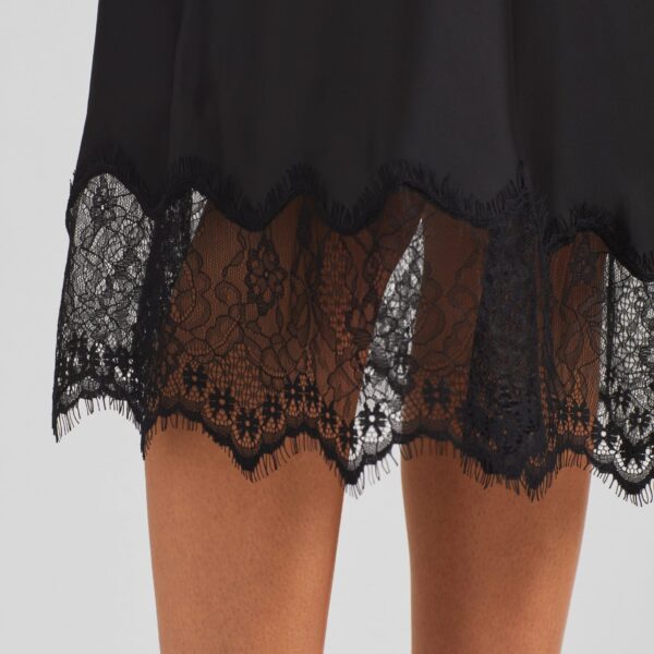 The Frankie Shop Rosyth Lace Midi Skirt - Black - Oversized Minimalist Skirts in Black - Shop at Coveti