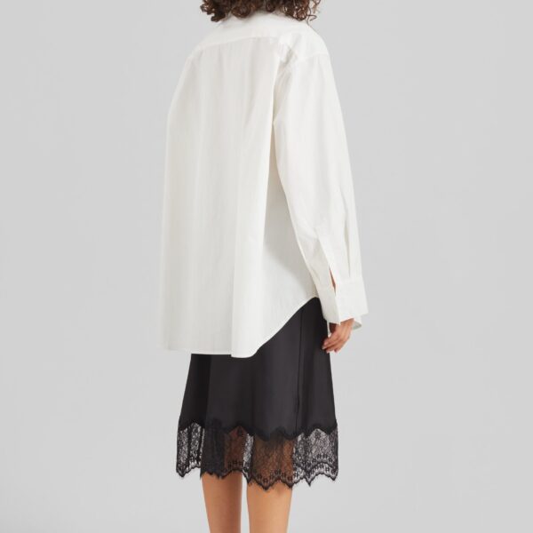 The Frankie Shop Rosyth Lace Midi Skirt - Black - Oversized Minimalist Skirts in Black - Shop at Coveti