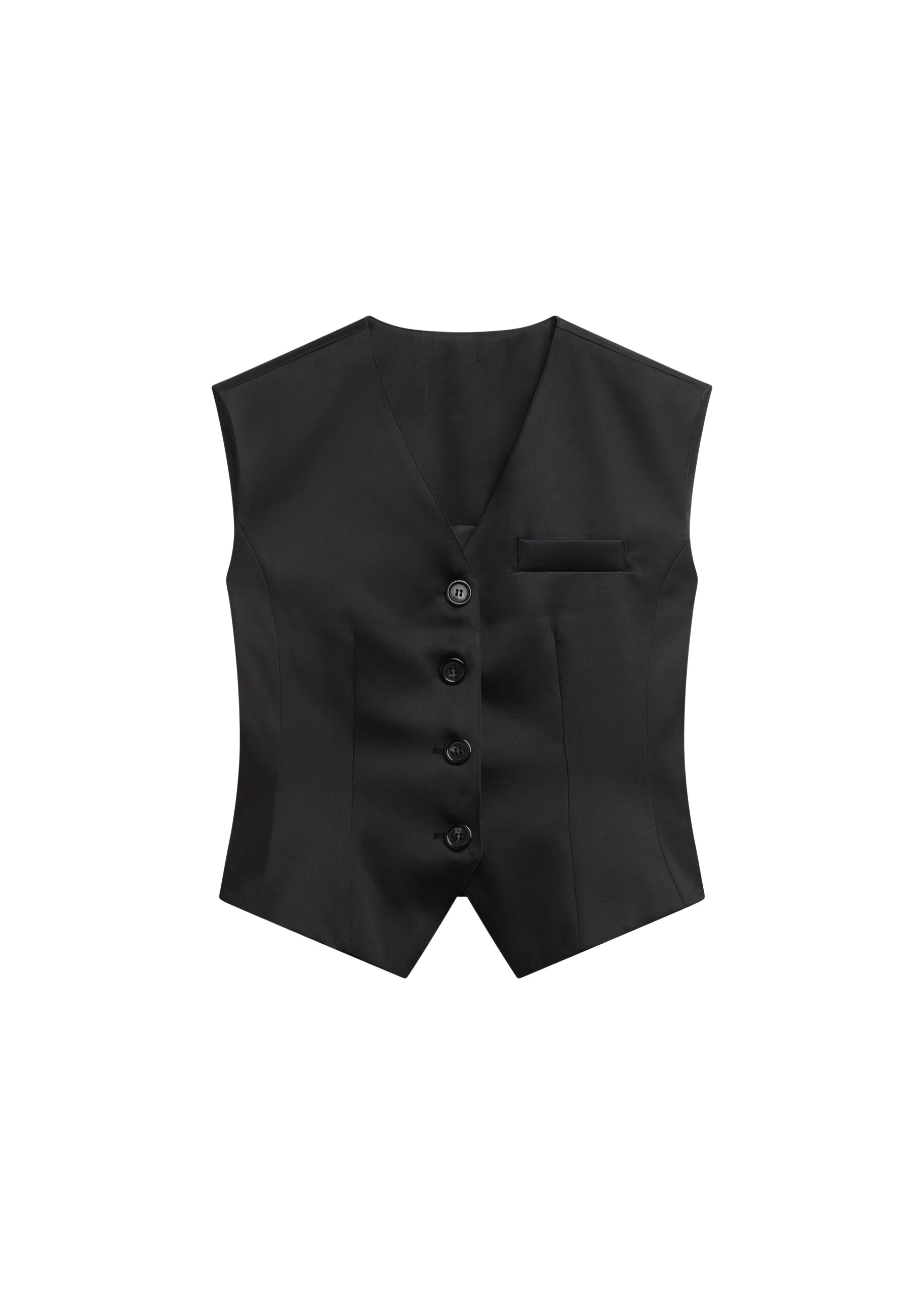 The-Frankie-Shop-Rui-Satin-Vest-Black-coveti-scaled27929_nobg The Frankie Shop Rui Satin Vest - Black - Oversized Minimalist Jackets in Black - Shop at Coveti