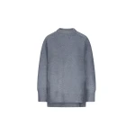 The Frankie Shop Safi LDS Cashmere Blend Sweater - Anthracite Melange - Oversized Minimalist Knitwear in Grey - Shop at Coveti