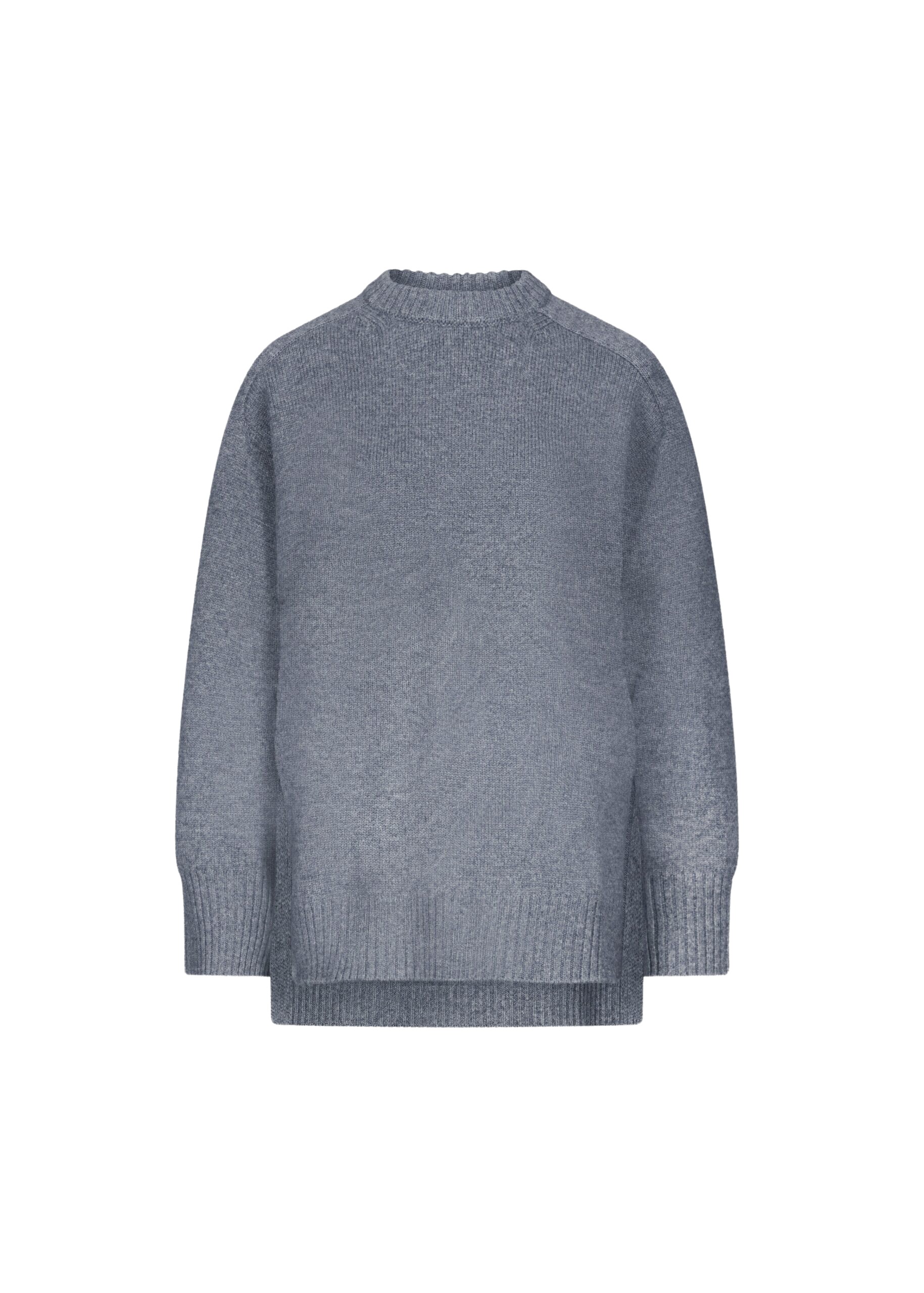 The Frankie Shop Safi LDS Cashmere Blend Sweater - Anthracite Melange - Oversized Minimalist Knitwear in Grey - Shop at Coveti