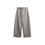 The Frankie Shop Sanve Tapered Leg Pants - Beige Melange - Oversized Minimalist Pants in Beige - Shop at Coveti
