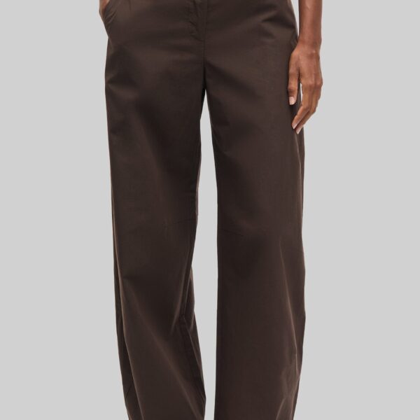 The Frankie Shop Saroko Trousers - Mulch - Oversized Minimalist Pants in Beige - Shop at Coveti