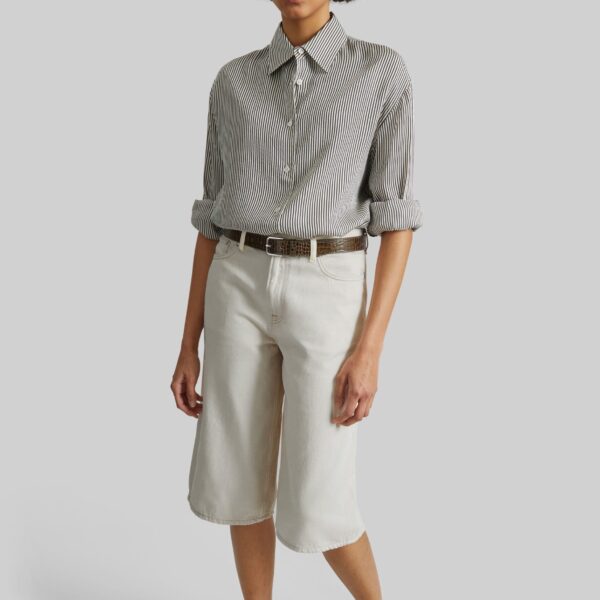 The Frankie Shop Satessa Jorts - Soft Natural - Oversized Minimalist Pants in Ivory - Shop at Coveti