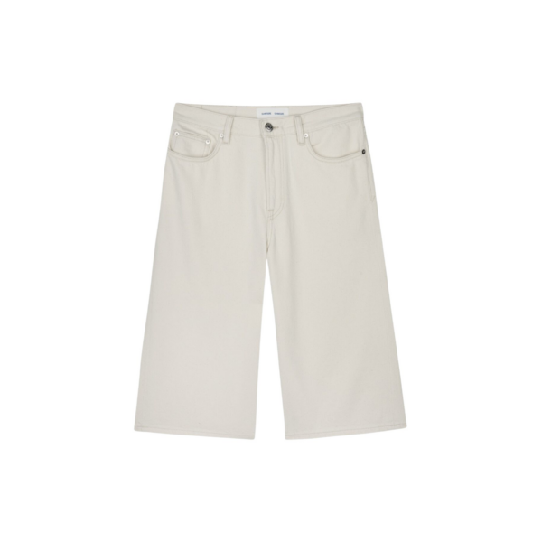 The Frankie Shop Satessa Jorts - Soft Natural - Oversized Minimalist Pants in Ivory - Shop at Coveti