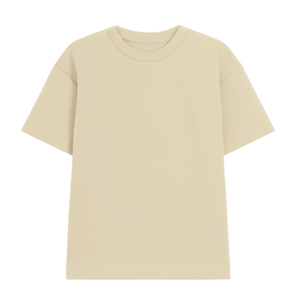 The Frankie Shop Scoob Boxy T-Shirt - Beige - Oversized Minimalist Tops in Beige - Shop at Coveti