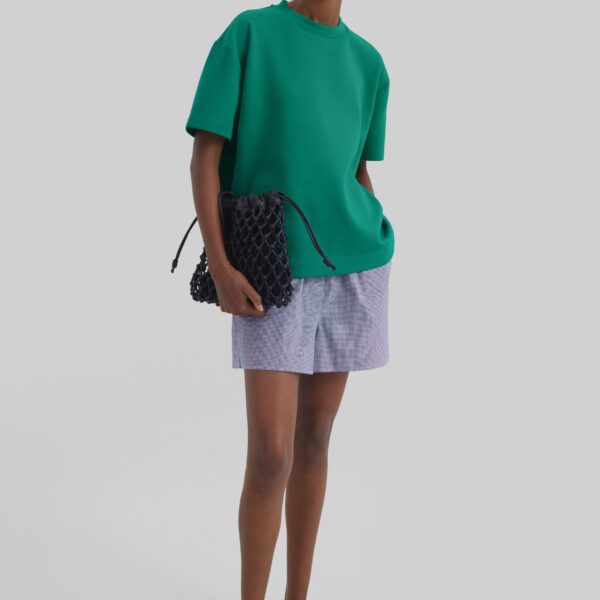 The Frankie Shop Scoob Boxy T-Shirt - Emerald - Oversized Minimalist Tops in Green - Shop at Coveti