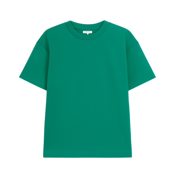 The Frankie Shop Scoob Boxy T-Shirt - Emerald - Oversized Minimalist Tops in Green - Shop at Coveti