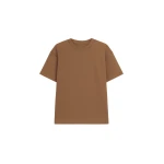 The Frankie Shop Scoob Boxy T-Shirt - Light Brown - Oversized Minimalist Tops in Beige - Shop at Coveti