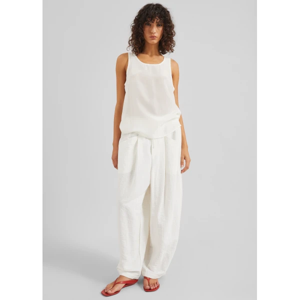 The Frankie Shop Senart Barrel Leg Pants – Ivory, view 2