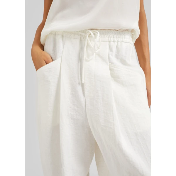 The Frankie Shop Senart Barrel Leg Pants – Ivory, view 3