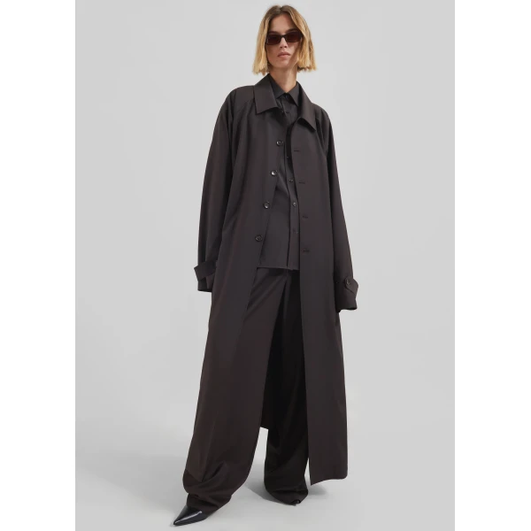 The Frankie Shop Shay Trench Coat – Brown, view 2