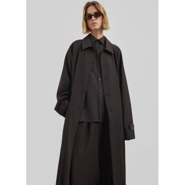 The Frankie Shop Shay Trench Coat – Brown, view 4