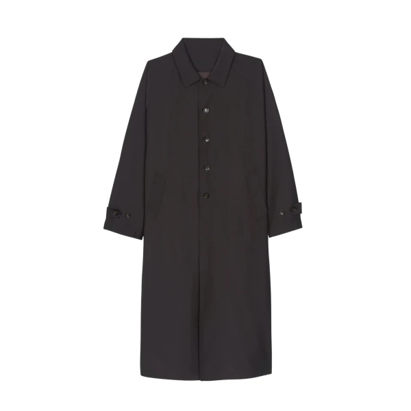 The Frankie Shop Shay Trench Coat - Brown - Oversized Minimalist Coats in Beige - Shop at Coveti