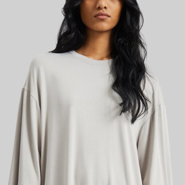 The Frankie Shop Sian Oversized T-Shirt Dress - Slate Grey - Oversized Minimalist Dresses in Grey - Shop at Coveti