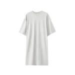 The Frankie Shop Sian Oversized T-Shirt Dress - Slate Grey - Oversized Minimalist Dresses in Grey - Shop at Coveti