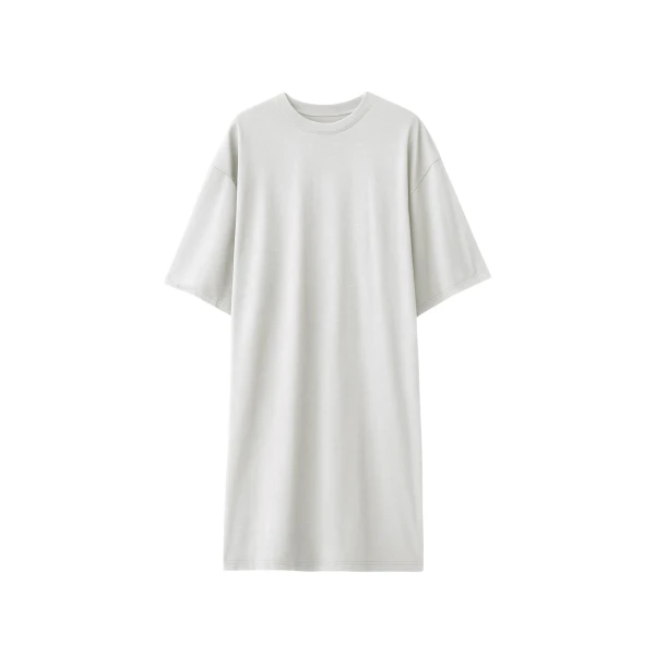 The Frankie Shop Sian Oversized T-Shirt Dress - Slate Grey - Oversized Minimalist Dresses in Grey - Shop at Coveti