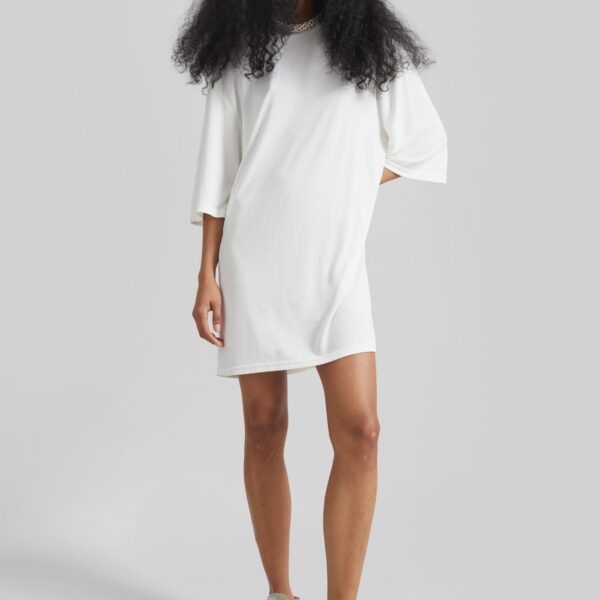 The Frankie Shop Sian Oversized T-Shirt Dress - White - Oversized Minimalist Dresses in White - Shop at Coveti