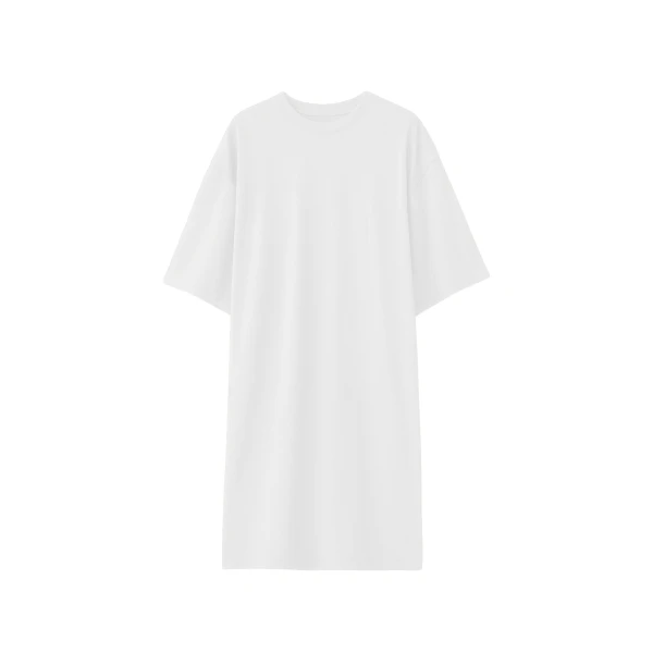 The Frankie Shop Sian Oversized T-Shirt Dress - White - Oversized Minimalist Dresses in White - Shop at Coveti