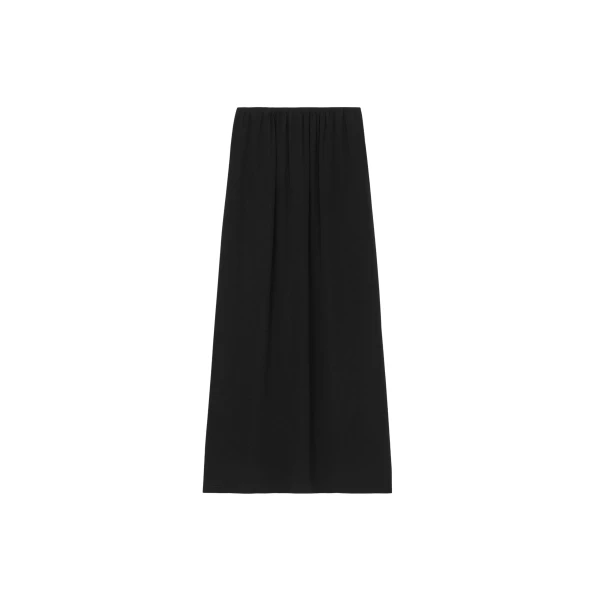 The Frankie Shop Sibena Silk Maxi Skirt - Black - Oversized Minimalist Skirts in Black - Shop at Coveti