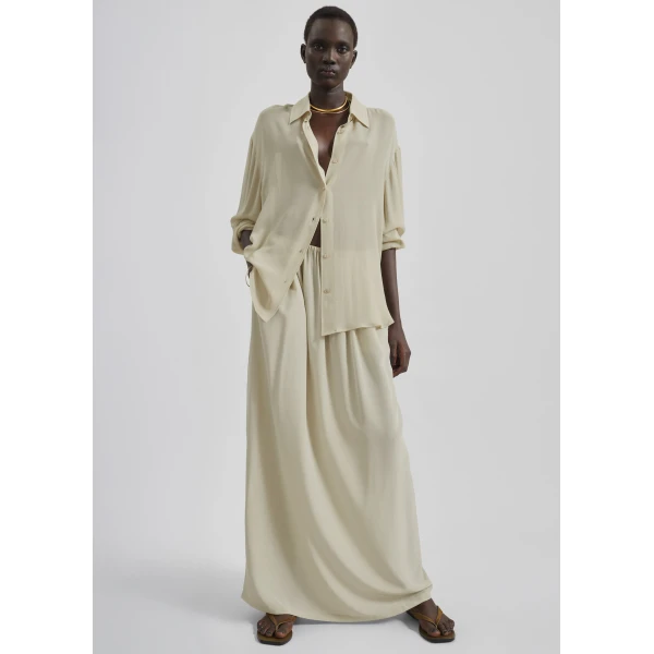 The Frankie Shop Sibena Silk Maxi Skirt – Cement, view 2