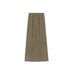 The Frankie Shop Sibena Silk Maxi Skirt - Khaki - Oversized Minimalist Skirts in Green - Shop at Coveti