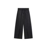 The Frankie Shop Sirsa Double Belt Loop Trousers - Black Plaid - Oversized Minimalist Pants in Multicolour - Shop at Coveti