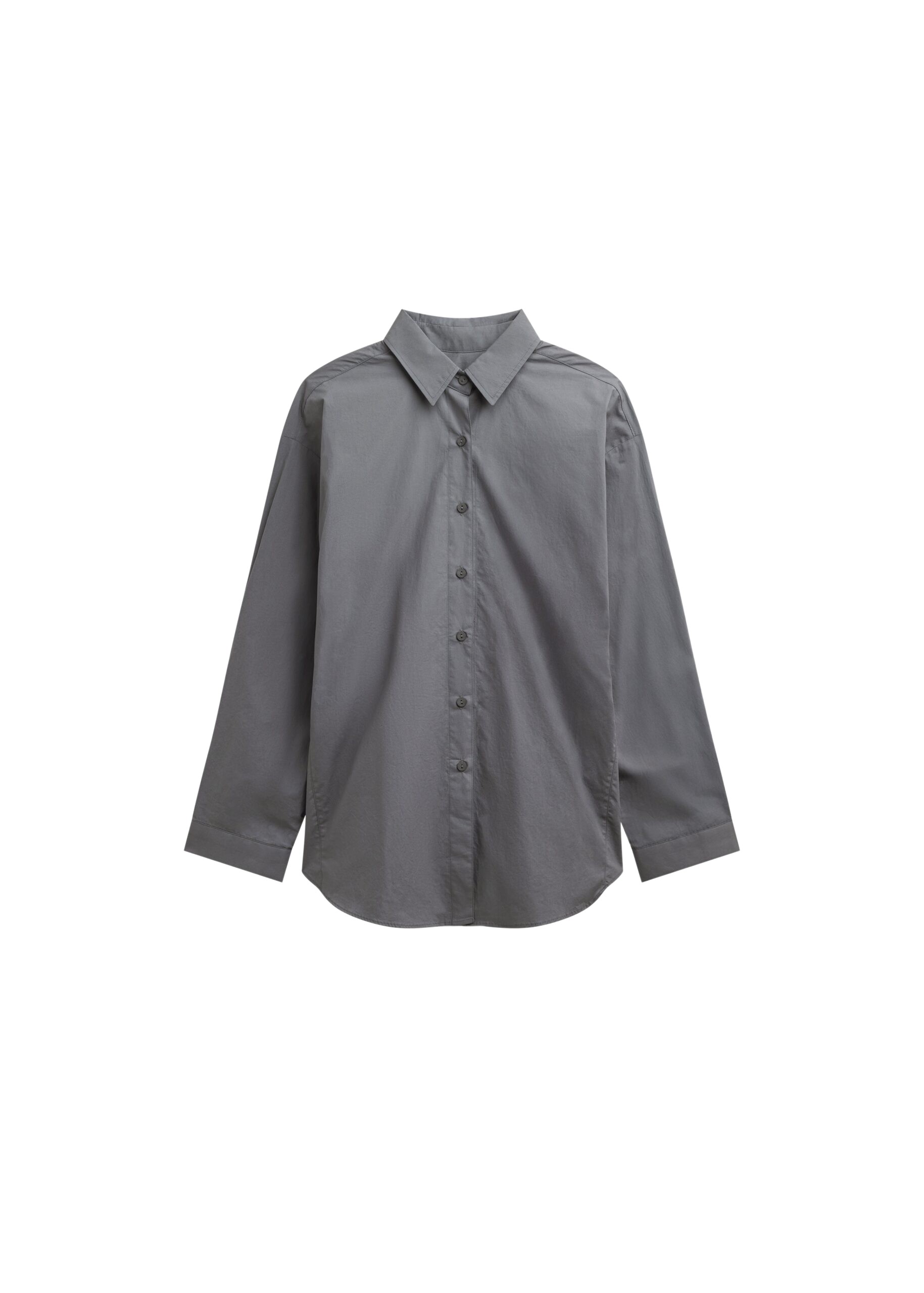 The Frankie Shop Skara Belted Shirt – Slate Grey