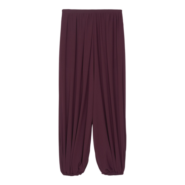 The Frankie Shop Solrae Fluid Balloon Pants - Burgundy - Oversized Minimalist Pants in Red - Shop at Coveti