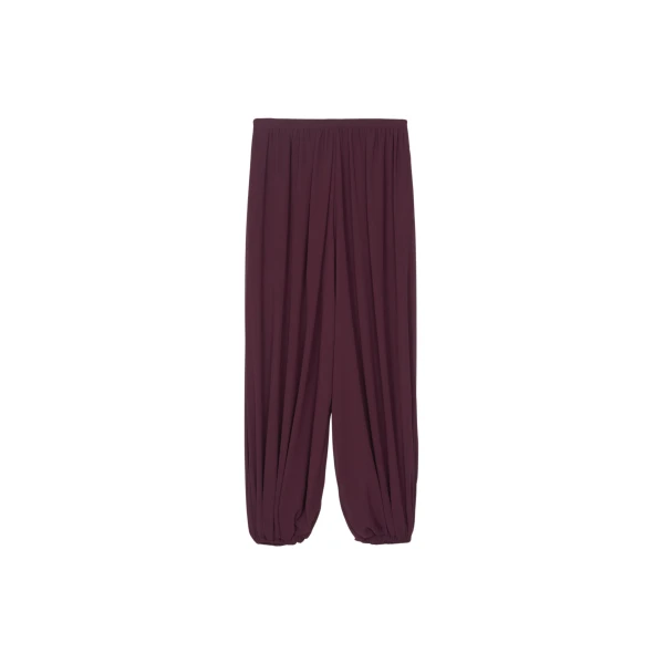 The Frankie Shop Solrae Fluid Balloon Pants - Burgundy - Oversized Minimalist Pants in Red - Shop at Coveti