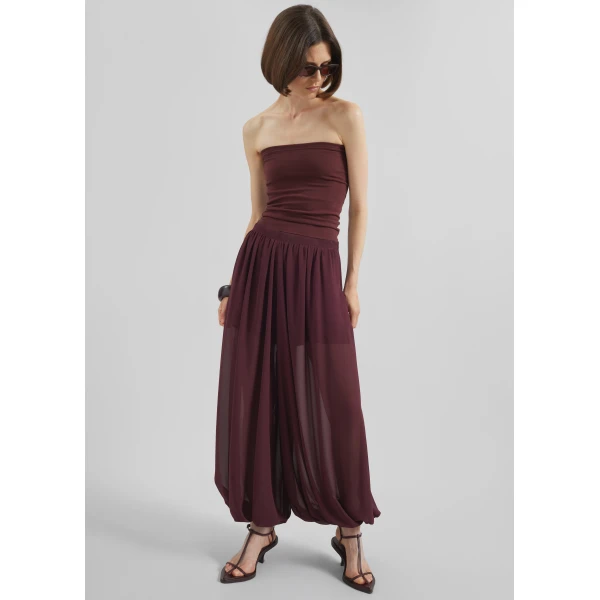 The Frankie Shop Solrae Tube Top – Burgundy, view 4