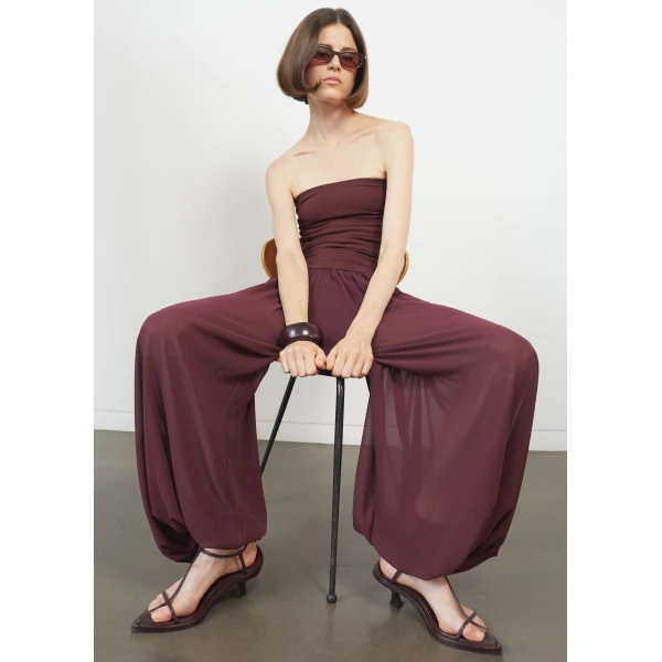 The Frankie Shop Solrae Tube Top – Burgundy, view 6