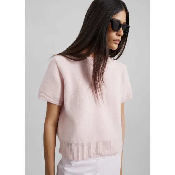 The Frankie Shop Sona Wool Knit Top – Pink, view 2